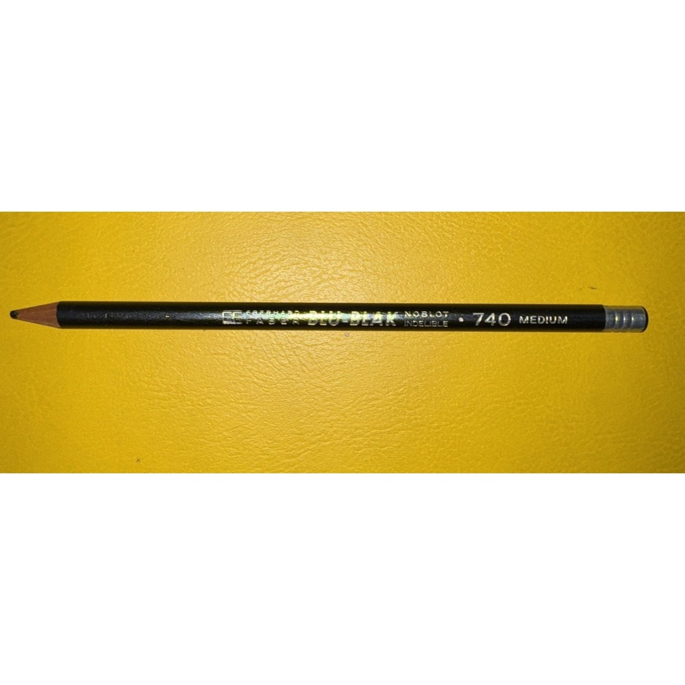 Eberhard Faber NoBlot Ink Pencil Blu-Blak 740 Medium Indelible USA Sharpened USA